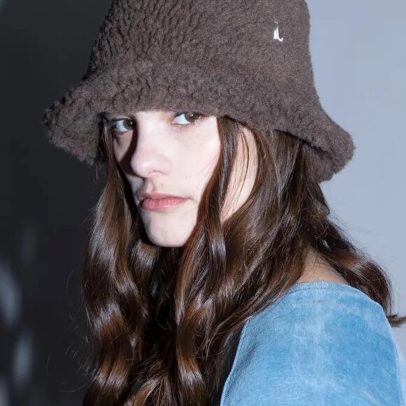 NWT Muhlbauer Fisherman Bucket Hat Taupe Wool Sherpa Fur Warm 58cm - Picture 3 of 8